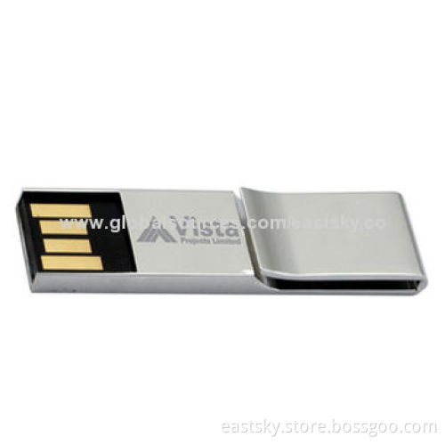 Custom metal clip USB drive, waterproof, dust-proof chipset inserted, USB2.0 interfaceNew